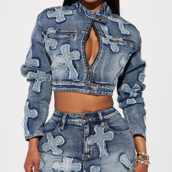 Don't Cross me denim - Picture 2 of 9